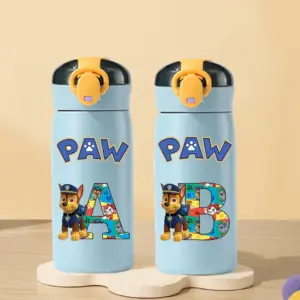 500ml Paw Patrol Stainless Steel Insulated Cup Cartoon Letter Printed Water Cups Students Portable Fashion Water Bottle Gifts